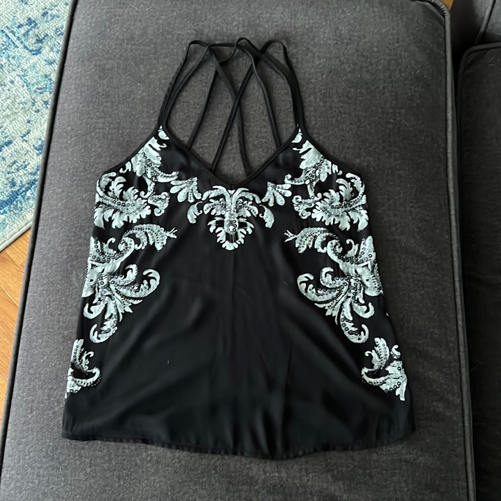 Express criss cross back tank top